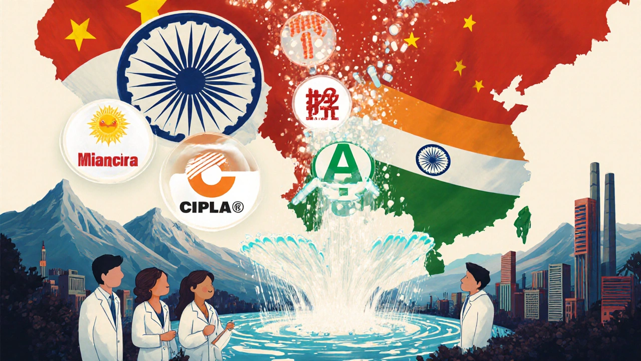 API pipeline from China to India transforms into a fountain of medicines raining on global cities.