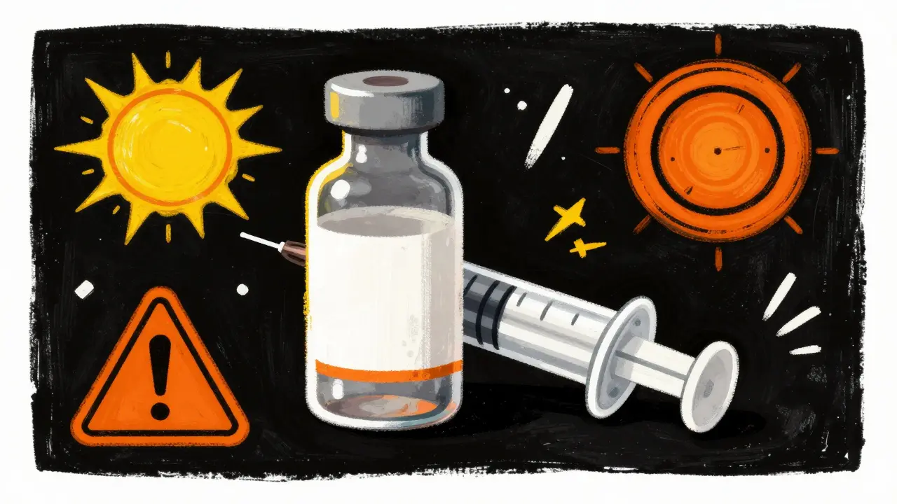 Symbolic depiction of high-alert medications with bold colors and expressive shapes